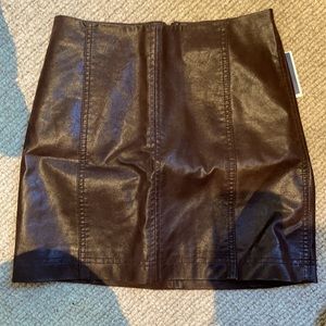 Modern Femme Faux-Leather Mini Skirt
